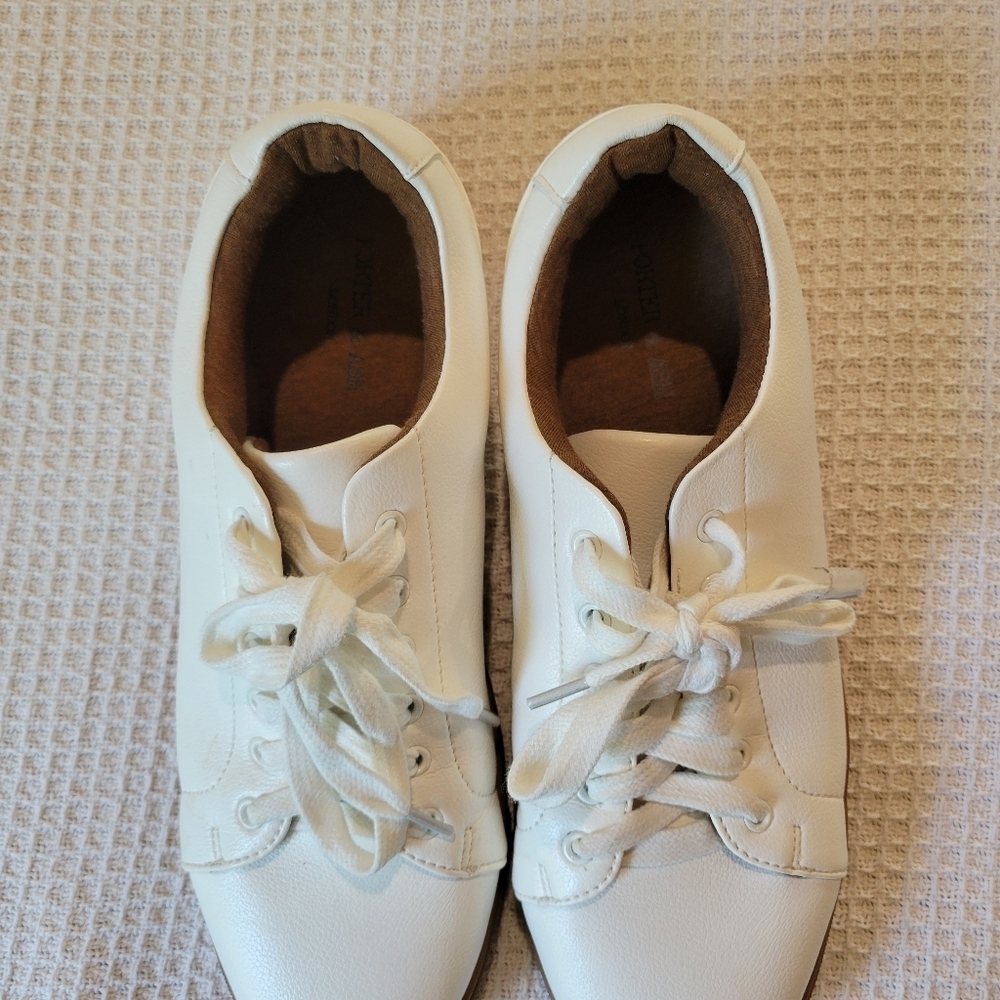 Porter & Ash Classic White Leather Sneakers - Picture 2 of 11
